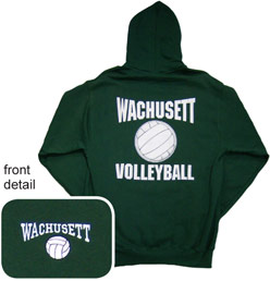 Embroidered and Screen Printed WRHS Volleyball Hoodie